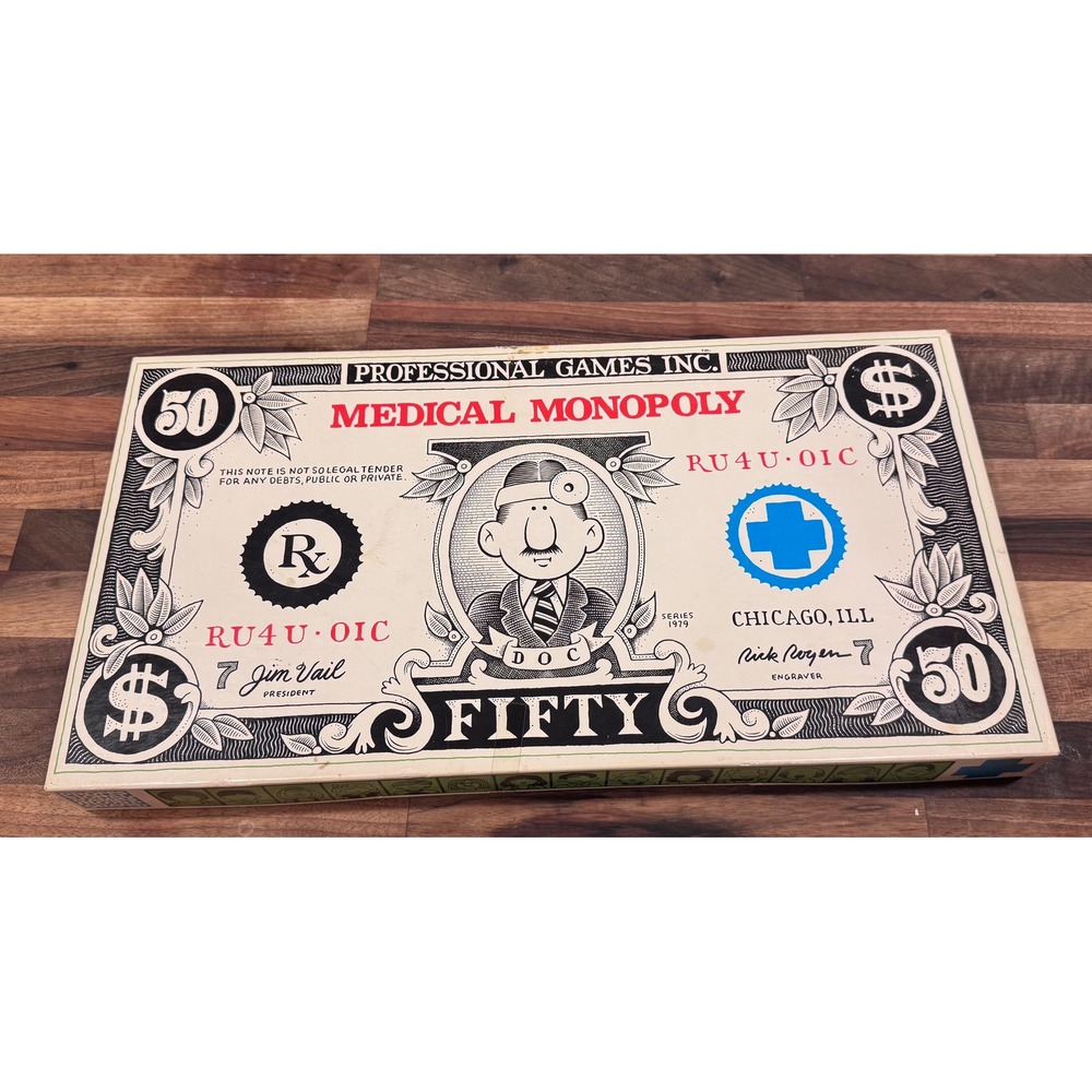 Vintage 1979 Medical Monopoly Board Game Professional Games Inc Chicago Rare